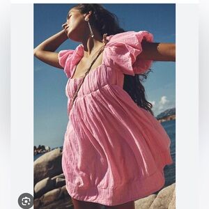 Free People Marina Mini Dress - Pink